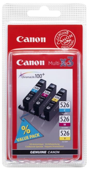 778095 Canon 4541B009 Blekk CANON CLI-526 C/M/Y farge (3) 